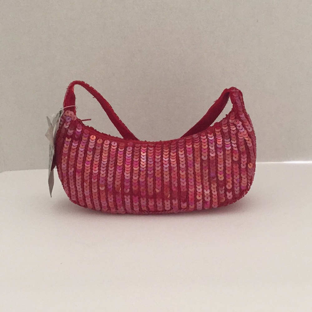 Cache Red Sequined Cocktail Bag New with Tags